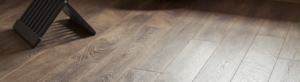Premium laminate wooden flooring with natural oak finish